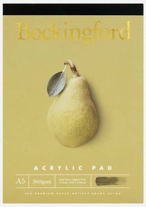 Books: Bockingford A5 Acrylic Pad 360 GSM 12-Leaf