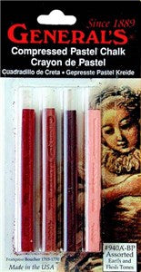 General's Compressed Chalk Earth Tone Pastels Set of 4