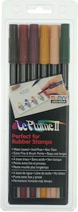 Marvy Le Plume II Dual Tip Marker Set of 6 - Victorian Colours