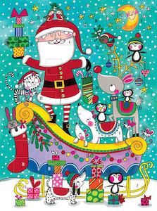 Books: Rachel Ellen Santa and Animals on Sleigh Advent Calendar