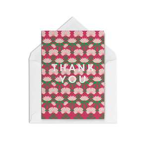 Greeting card: Thank You Lily Pink