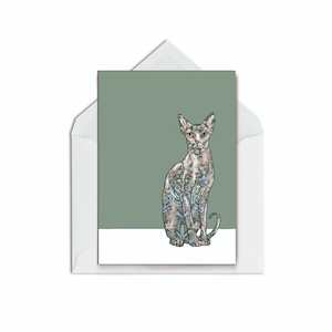 Greeting card: Russian Blue Cat