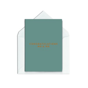 Greeting card: Congrats Mr and Mr