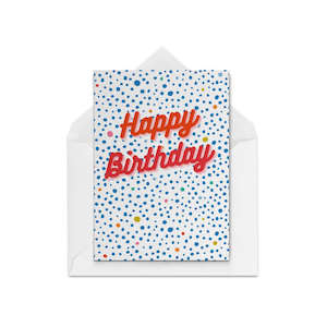 Greeting card: 10 X Imperfect Birthday Dots