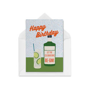 Greeting card: 10 X Imperfect Birthday Gin