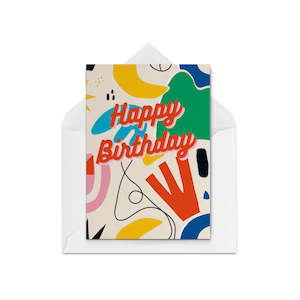 Greeting card: 10 X Imperfect Birthday Doodles