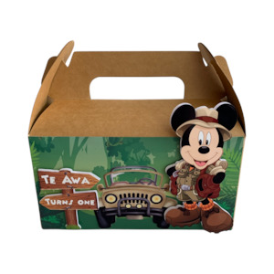 SAFARI MICKEY MOUSE PERSONALISED 3D PARTY BOXES