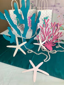 Internet only: MERMAID PARTY CORAL CUTOUTS