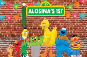 Sesame Street Personalised Backdrop