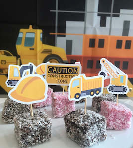 CONSTRUCTION PARTY CUPCAKE TOPPERS