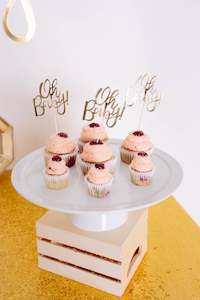 Internet only: BABY SHOWER OH BABY CUPCAKE TOPPERS