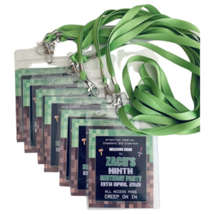 Internet only: MINECRAFT PARTY LANYARDS