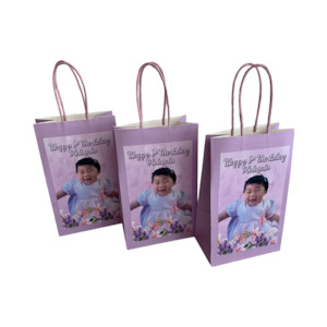 Lilac Floral Personalised Gift Bags