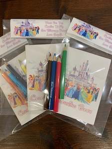 Princess Mini Colouring Books With Pencils