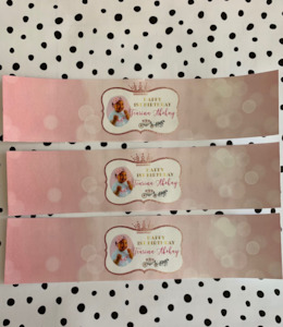 Personalised Princess Water Labels