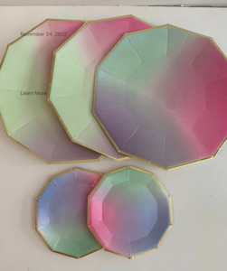 Pastel Rainbow Plates