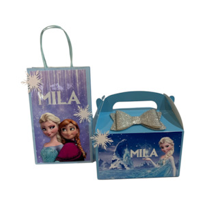 FROZEN THEMED PERSONALISED GIFT BAGS OR BOXES