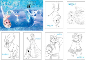 FROZEN MINI COLOURING BOOKS WITH PENCILS