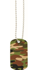 ARMY / CAMOUFLAGE DOG TAG NECKLACE