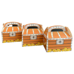 PIRATE TREASURE CHEST PLAIN TREAT BOXES