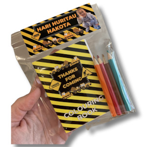 CONSTRUCTION MINI COLOURING BOOKS WITH PENCILS