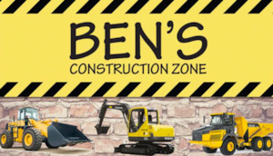 Internet only: CONSTRUCTION PERSONALISED BACKDROP