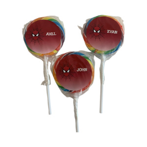 SPIDERMAN PERSONALISED LOLLIPOPS