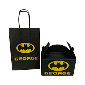 SPIDERMAN OR BATMAN PARTY GIFT BAGS OR BOXES