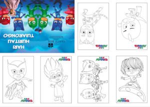 PJ MASKS COLOURING BOOKS WITH PENCILS