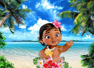 Internet only: MOANA OR MAUI PERSONALISED BACKDROP