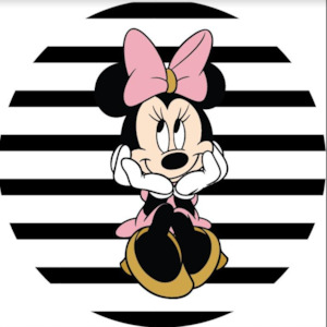 Internet only: MINNIE MOUSE 2M ROUND NON PERSONALISED BACKDROP