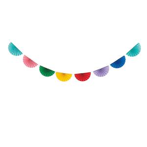 Colourful Paper Fan Garland