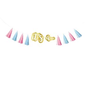 Gender Reveal it's a... Tassel Garland