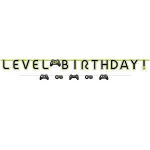 Internet only: Level Up Gaming Birthday Banner Kit