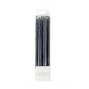 Tall Black Candles 12pk