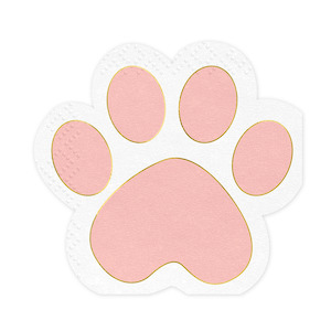 Paw shaped napkins - 12pk