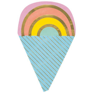 Internet only: Ice Cream Shaped Napkins - Foil Stamped