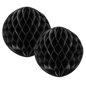 Internet only: Black Honeycomb Balls 15cm 2pk