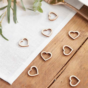 Internet only: Wooden Heart Confetti