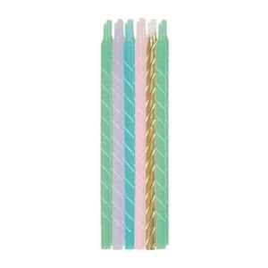 Pastel Spiral Candles 12pk