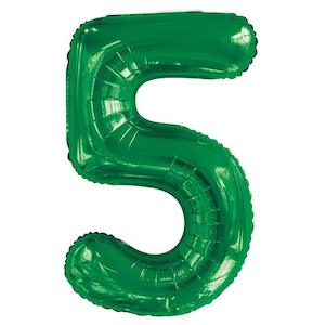 Internet only: Green Giant Foil Number Balloon - 5