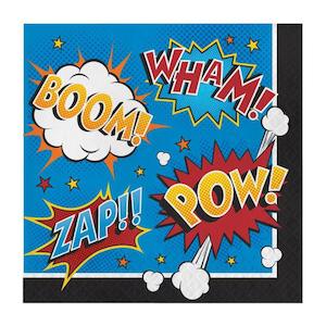 Superhero Party Napkins 16pk