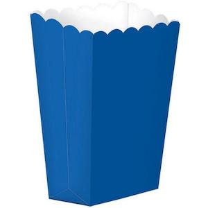 Internet only: Royal Blue Popcorn Favour Boxes 5pk