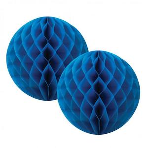 Internet only: True Blue Honeycomb Ball 15cm 2pk