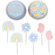 Flowers and Rainbows Spring Cupcake Decorating Kit