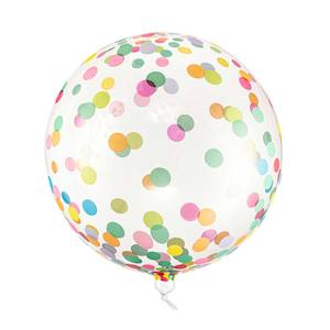 Rainbow Confetti Print Orbz Balloon