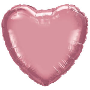 Mauve Chrome Heart Foil Balloon