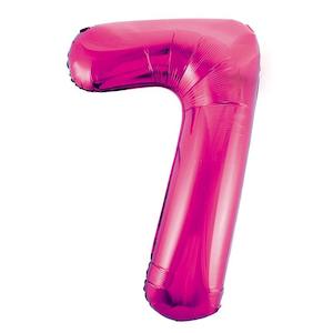 Internet only: Hot Pink Giant Foil Number Balloon - 7