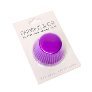 Purple Foil Baking Cups 50pk