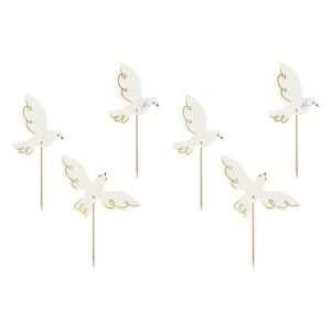 Dove Cupcake Toppers 6pk